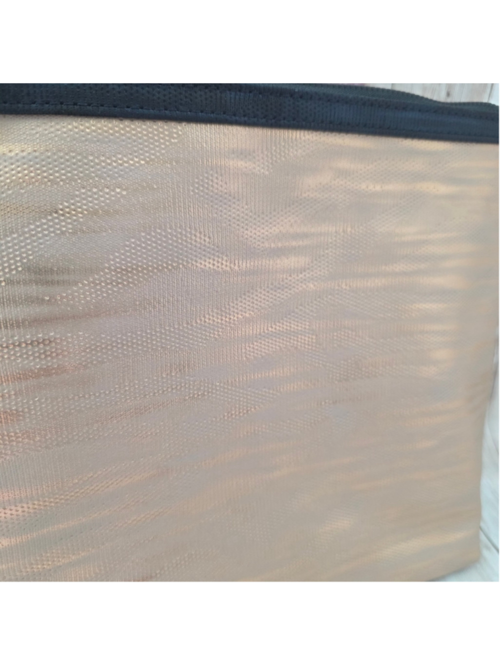 Women's Lancôme Cosmetic Bag Gold Black NWOT - Picture 3 of 8